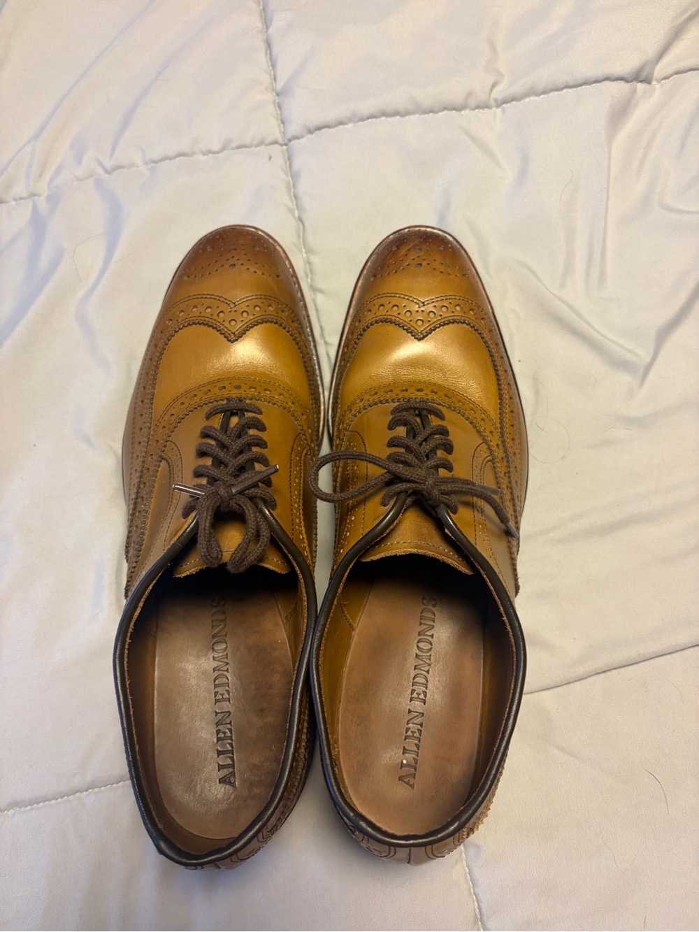 Allen Edmonds Brown Leather Wingtip Oxfords